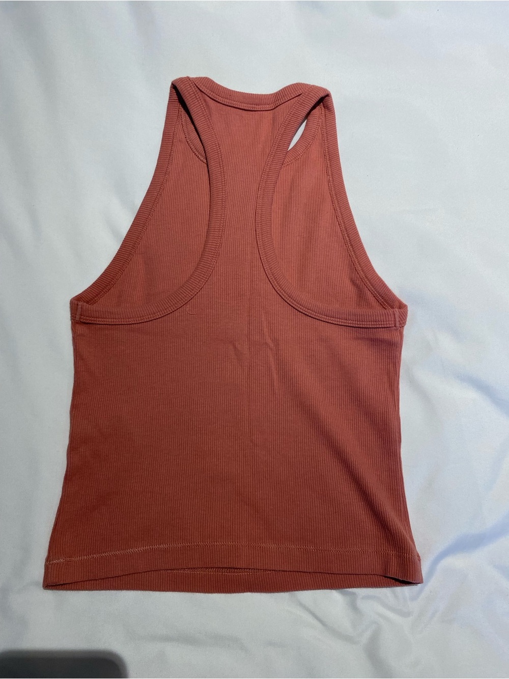 Abercrombie & Fitch Ribbed Racerback Tank - Rusty Rose - Picture 2 of 3